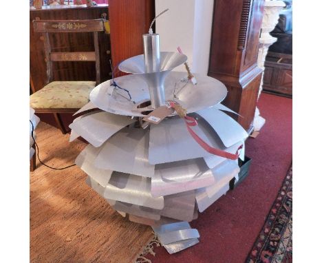 A Poul Henningsen style 'artichoke' ceiling light 