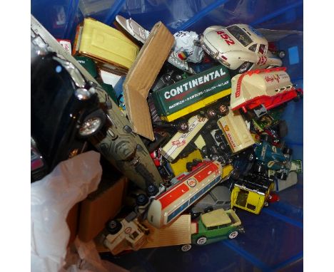 A collection of toy cars, to include, Corgi, matchibox, Lledo, Solido, and others 