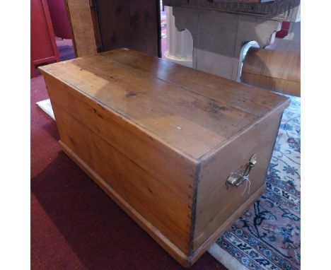 A 20th century pine trunk. H-43 W-90 D-47cm 