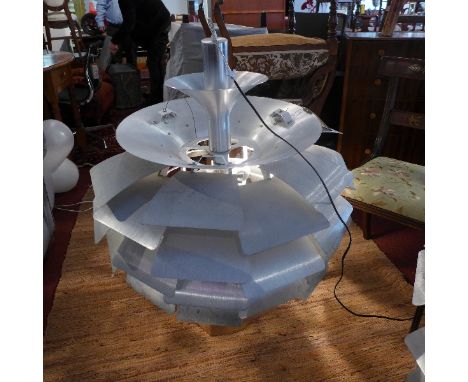 A Poul Henningsen style 'artichoke' ceiling light 