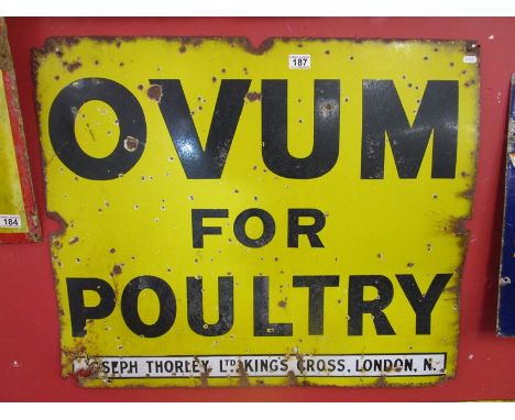 Enamel sign - Ovum for Poultry (69cm x 81cm)