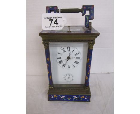 Enamelled carriage clock