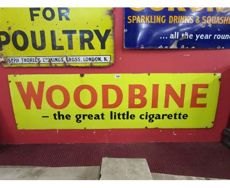 Enamel sign - Woodbine (43cm x 153cm)