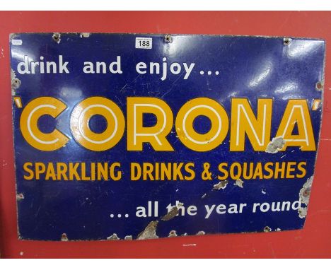 Enamel sign - Corona (51cm x 76cm)
