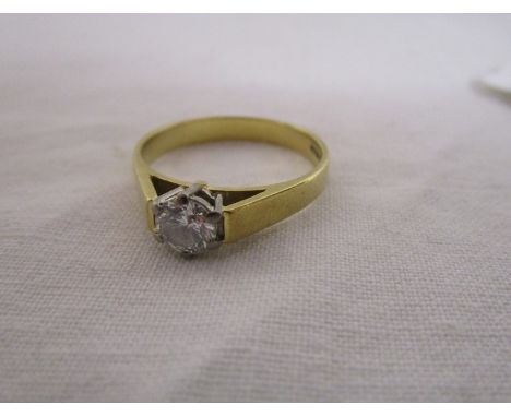 18ct gold &amp; ½ct diamond solitaire ring 