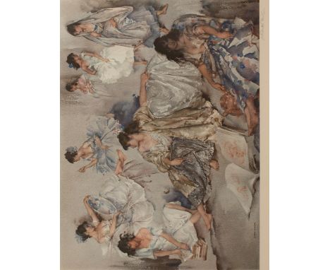 •WILLIAM RUSSELL FLINT (1880-1969) "Variations IV", printed signature and Frost and Reed mark 1966, within the image, further