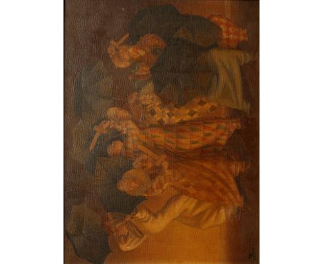 •JOHN ARMSTONG (1893-1973) "Sketch of the Storm", monogrammed lower left and dated '50, The Le Fevre Gallery label remnants v