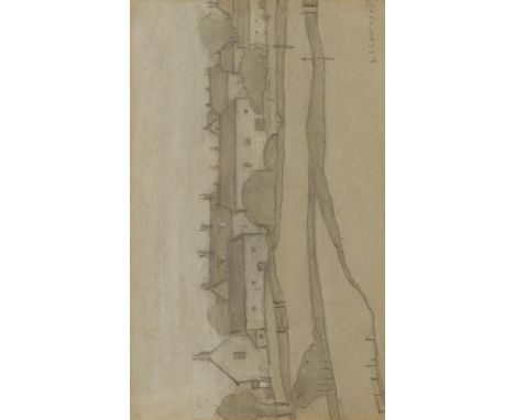 •LAURENCE STEPHEN LOWRY RA (1887-1976) "Clifton, Pendelbury", signed lower right, pencil sketch heightened with white chalk o