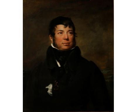 ATTRIBUTED TO THOMAS PHILLIPS (1770-1845) A half-length portrait study of an Admiral VI Viscount Torrington, oil on canvas, 1