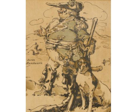AFTER SIR WILLIAM NICHOLSON (1872-1949) "Characters of Romance" - Ten studies from the 1900 series, including Baron Munchause