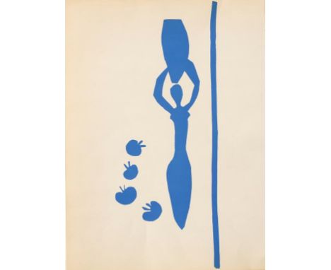 AFTER HENRI MATISSE (1869-1954) 'Femme La L'Amphore Verve', blue lithograph, 10.25" x 14" (page)