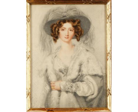 ENGLISH SCHOOL, early 19th century A portrait of Lady Peal, after the original by Sir Thomas Lawrence (1769-1830), pencil wit