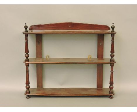 A Victorian mahogany wall shelf