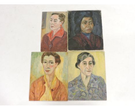 Elvic Steele (1920-1997)'NELLIE';'CON MORGAN';UNTITLEDThree, all oil on boardLargest 54 x 41.5cm, all unframed,and another po