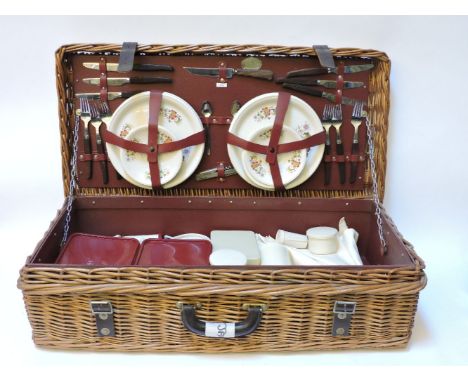 An Asprey Brexton Collection wicker picnic hamper