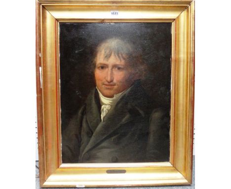 Circle of Pierre Paul Prud'hon, Portrait of a gentleman, oil on panel, 54cm x 43cm.