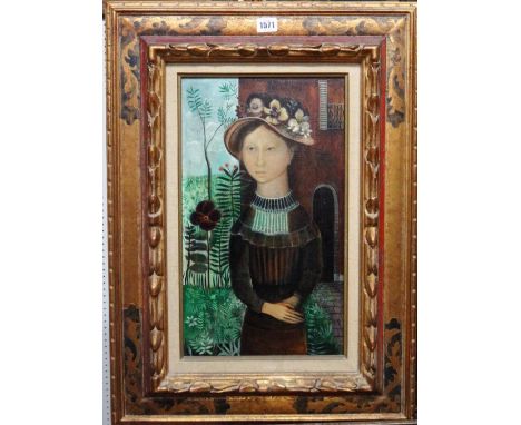 Marie Kate Dahl (20th century), Portrait of a woman, oil on canvas, signed and dated '67, 44.5cm x 25.5cm. DDS