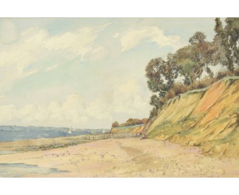 Martin Hardie R.W.S (1875 - 1952) - 'The Seine at Honfleur', signed and dated 1924, also inscribed on various labels verso, w