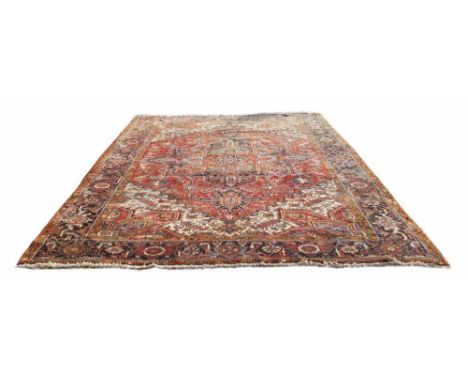 Persian Heriz carpet, 143" x 108" approx