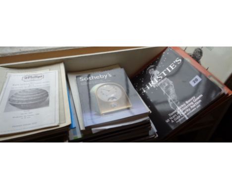 Vintage Sotheby's and Christie's auction catalogues (one shelf)