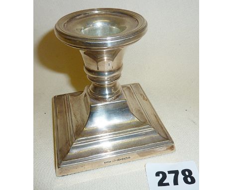 Hallmarked silver candlestick