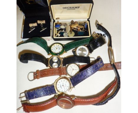 Vintage men's watches, studs, cufflinks, etc.