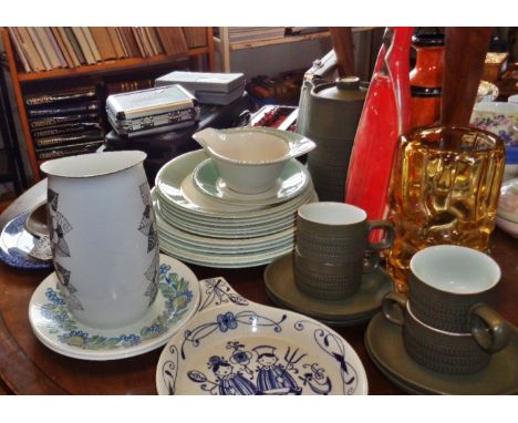 Danish china and enamel, Finnish FINEL Sunflower jug, Figgjo Flint and Stavangerflint china, etc.