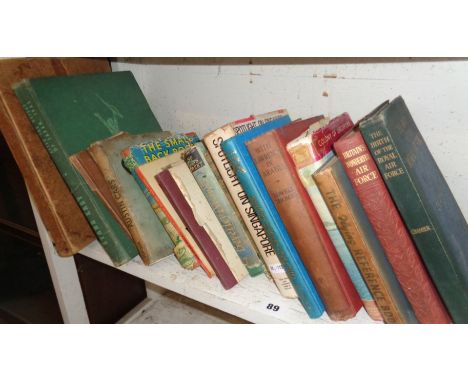 RAF books and old car manuals (shelf of)