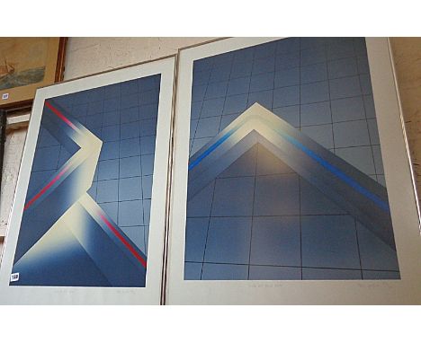 Two retro 1980s silkscreen prints by Phil GRIFFIN