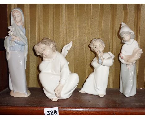 Four Lladro porcelain figurines