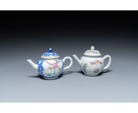 Full title: Two unusual Chinese famille rose teapots and covers, Yongzheng/QianlongDescription:L.: 19,5 cm - H.: 12,5 cm (the