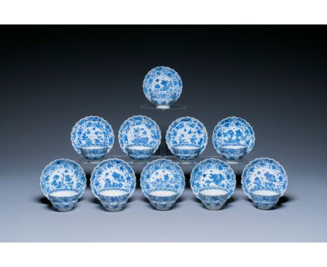 Full title: Ten Chinese blue and white cups and saucers, KangxiDescription:Dia.: 13 cm (the saucers)Dia.: 8,5 cm - H.: 4,5 cm