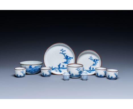 Full title: A collection of Chinese blue and white 'Bleu de Hue' wares for the Vietnamese market, 19th C.Description:Dia.: 15