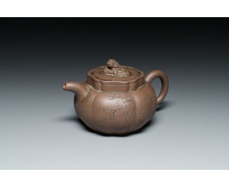 Full title: A Chinese Yixing stoneware teapot and cover, signed Li Yong åˆ©æ°¸, Yixing seal mark, dated 1934Description:L.: 1