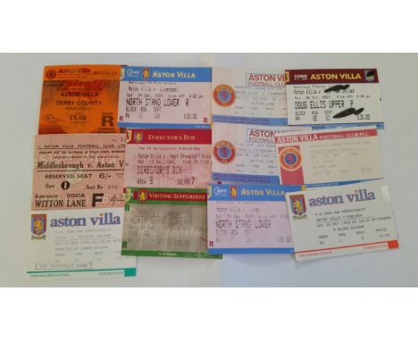 FOOTBALL, Aston Villa tickets, mainly home matches, inc. Tottenham, West Brom, West Ham, Liverpool, Derby, Crystal Palace, Ar