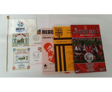 FOOTBALL, mixed selection, inc. first day covers Euro 96 table flags, Euro 96 menus, tour brochures, postcards; programmes, Y