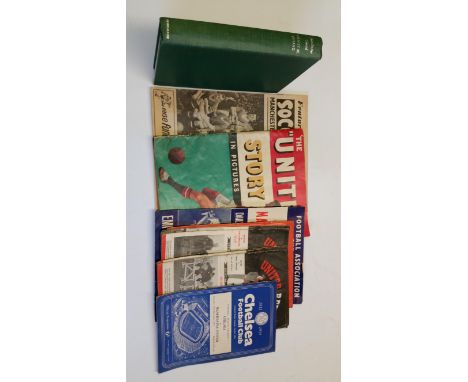 FOOTBALL, Manchester United book &amp; programme selection, inc. Manchester United by Percy young (1st edition); home program