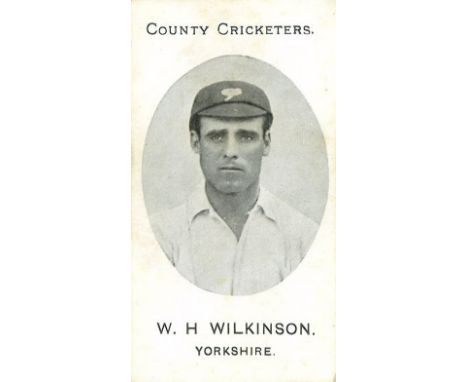 TADDY, County Cricketers, Wilkinson (Yorkshire), Grapnel back, no footnote, VG
