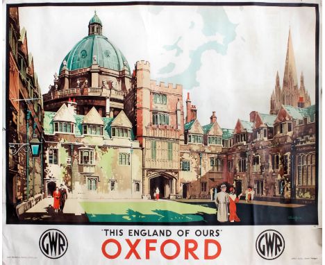 Claude Buckle (1905-1973) - Coloured lithograph - Great Western Railways Poster - "This England of Ours. Oxford", published b