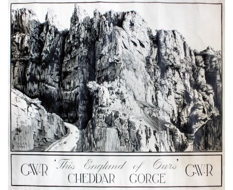 Charles H.J. Mayo (19th/20th Century) - Uncoloured lithograph - Great Western Railway Poster - "This England of Ours. Cheddar