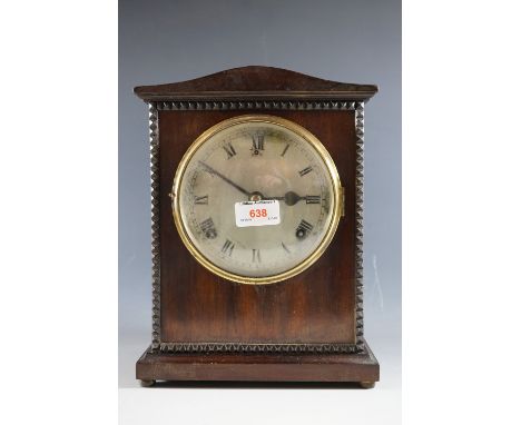 A W M Gilbert mahogany mantle clock