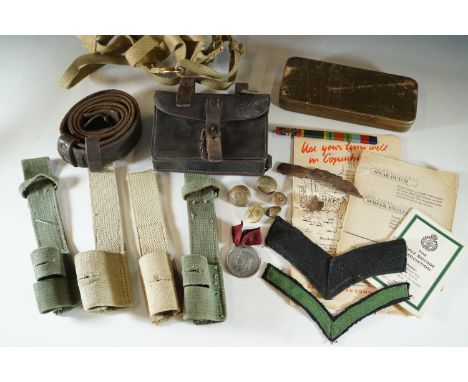 Sundry items of British Army webbing etc