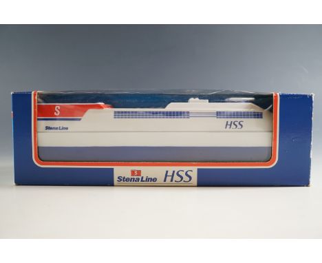 A boxed scale model Stena Line HSS ferry