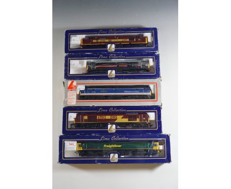 Five boxed Lima Railway locomotives including Diesel Locomotive Class 31468, Diesel Locomotive Class 67013 EWS, Diesel Locomo