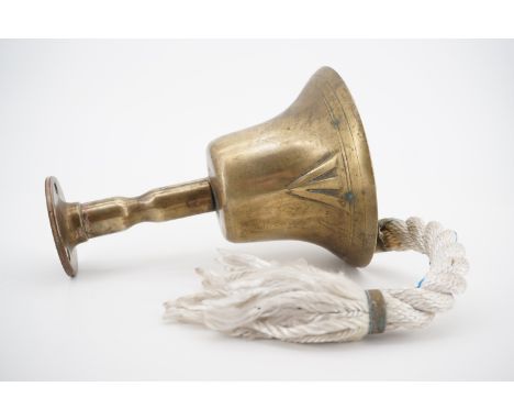 An Ordnance broad-arrow-marked brass bell, 21 cm