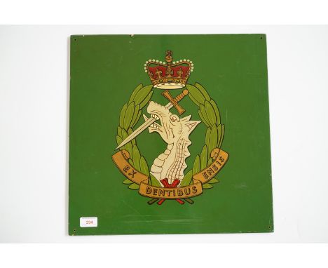 A Royal Army Dental Corps painted plaque, 46 cm x 46 cm