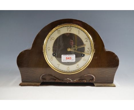 A German mahogany cased mantle clock 