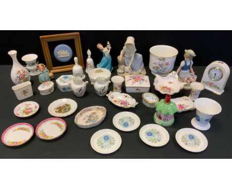 Ceramics - a Lladro figures, seated girl,  another Flower girl;  Beswick Beatrix Pottery Auntie Pettitoes,   Royal Crown Derb