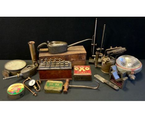 Tools - Engineering, Steam and model making, Moore &amp; Wright 405 depth gauge, another;  Eclipse Magnetic Positioner no 922