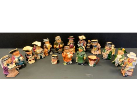 A Royal Doulton character jug, Old Charlie, another Beefeater;  others Roy Kirkham, Chimney Sweep, Smuggler, Squire etc 